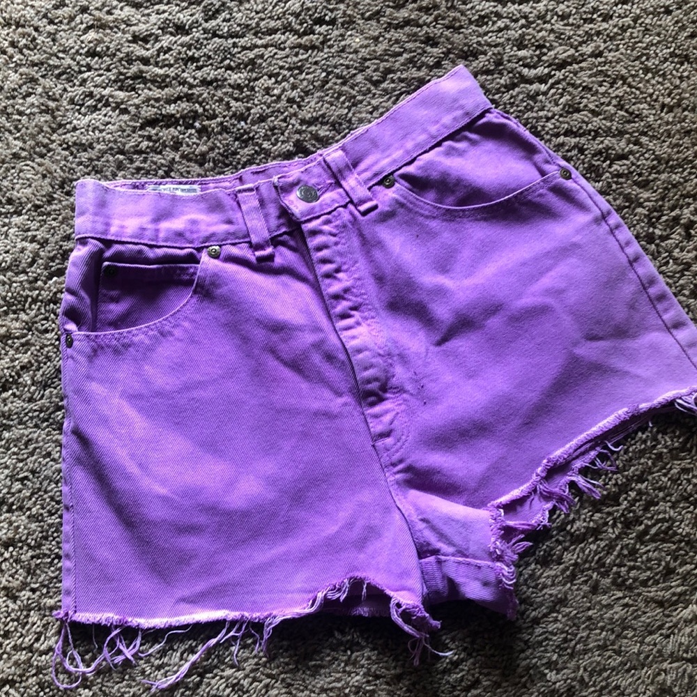 Vintage purple jean shorts
